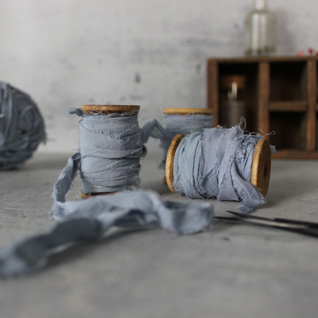 Botanical Dye Silk Ribbon Bobbins - Tribe Castlemaine