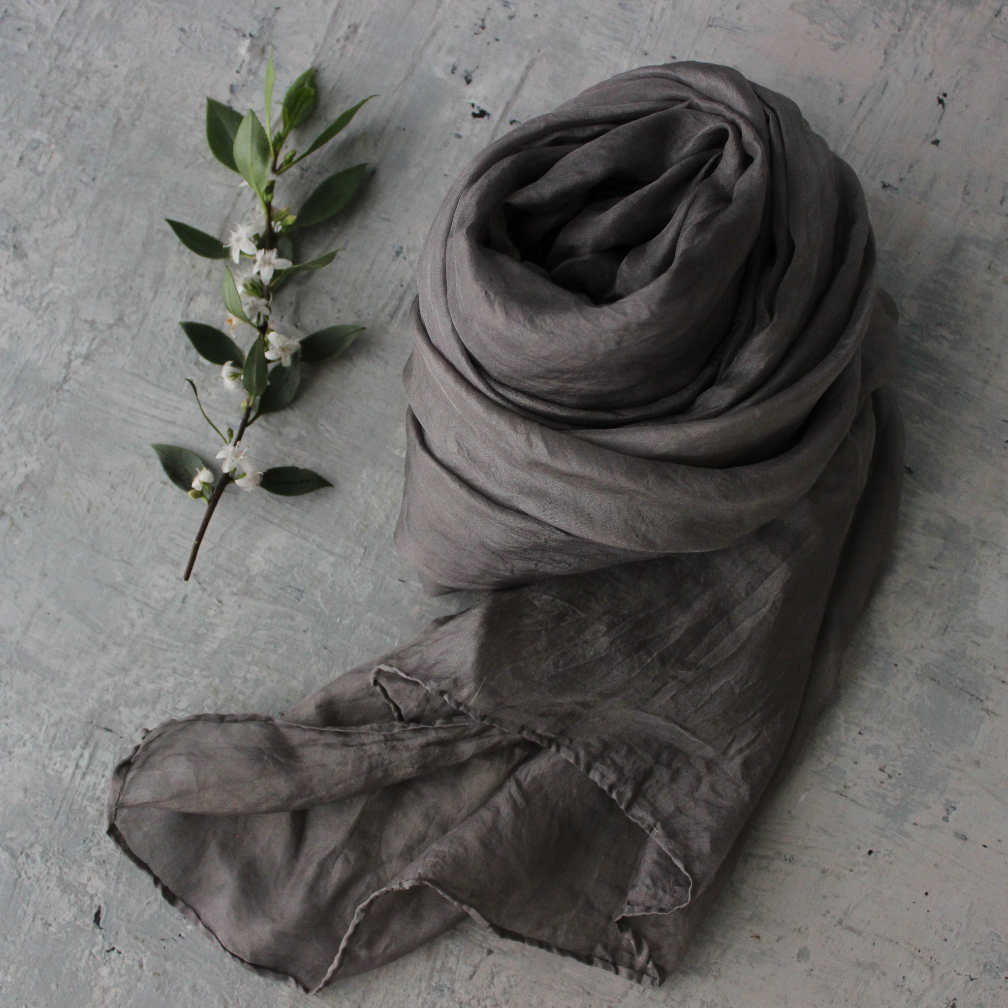 Botanical Dye Silk Scarves : Storm Collection - Tribe Castlemaine