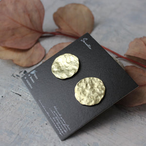 Brass Hammered Clip-on Earrings - Tribe Castlemaine