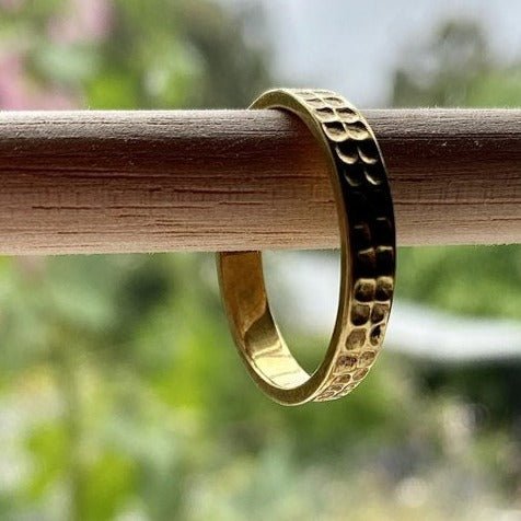 Brass Hammered Rings - Tribe Castlemaine