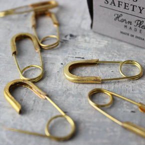 Brass Safety Pins Box of 6 pcs - Tribe Castlemaine