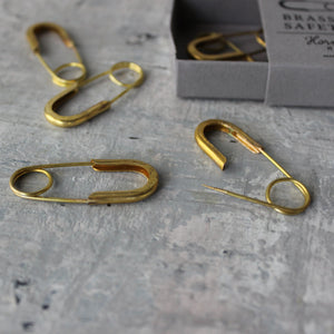 Brass Safety Pins Box of 6 pcs - Tribe Castlemaine