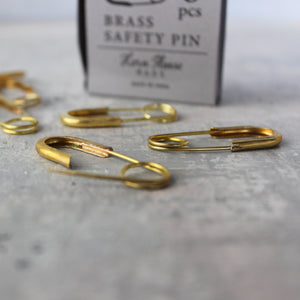 Brass Safety Pins Box of 6 pcs - Tribe Castlemaine