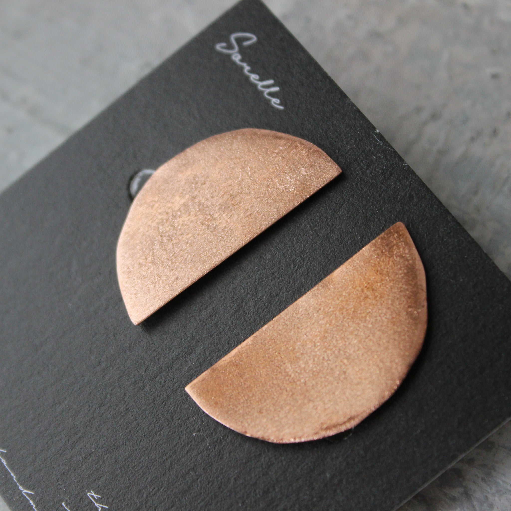 Brushed Metal Clip-on Earrings - Tribe Castlemaine