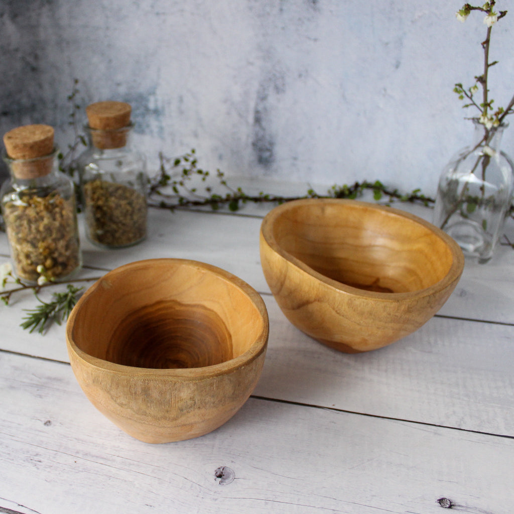 Carved Teak Bowls - Tribe Castlemaine