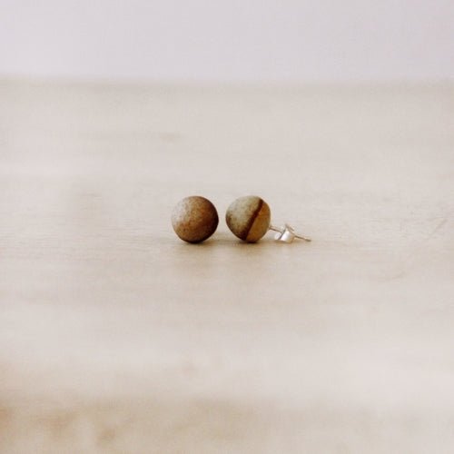 Ceramic Acorn Studs - Tribe Castlemaine