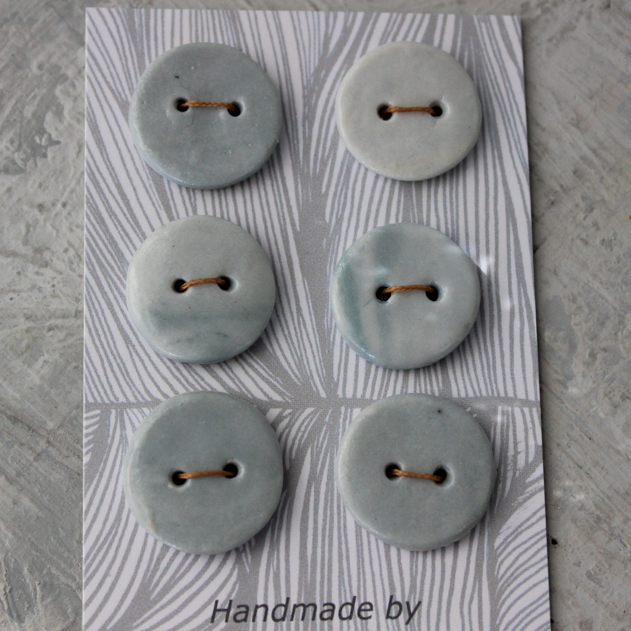 Ceramic Buttons : Blue Marbled - Tribe Castlemaine