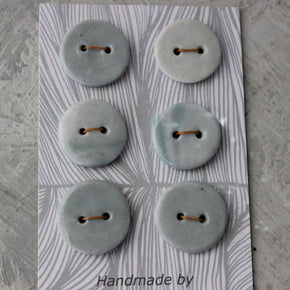 Ceramic Buttons : Blue Marbled - Tribe Castlemaine