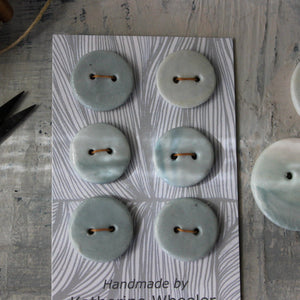 Ceramic Buttons : Blue Marbled - Tribe Castlemaine