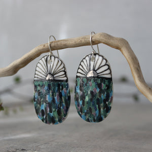 Ceramic Earrings Blue Drops #1 - Tribe Castlemaine