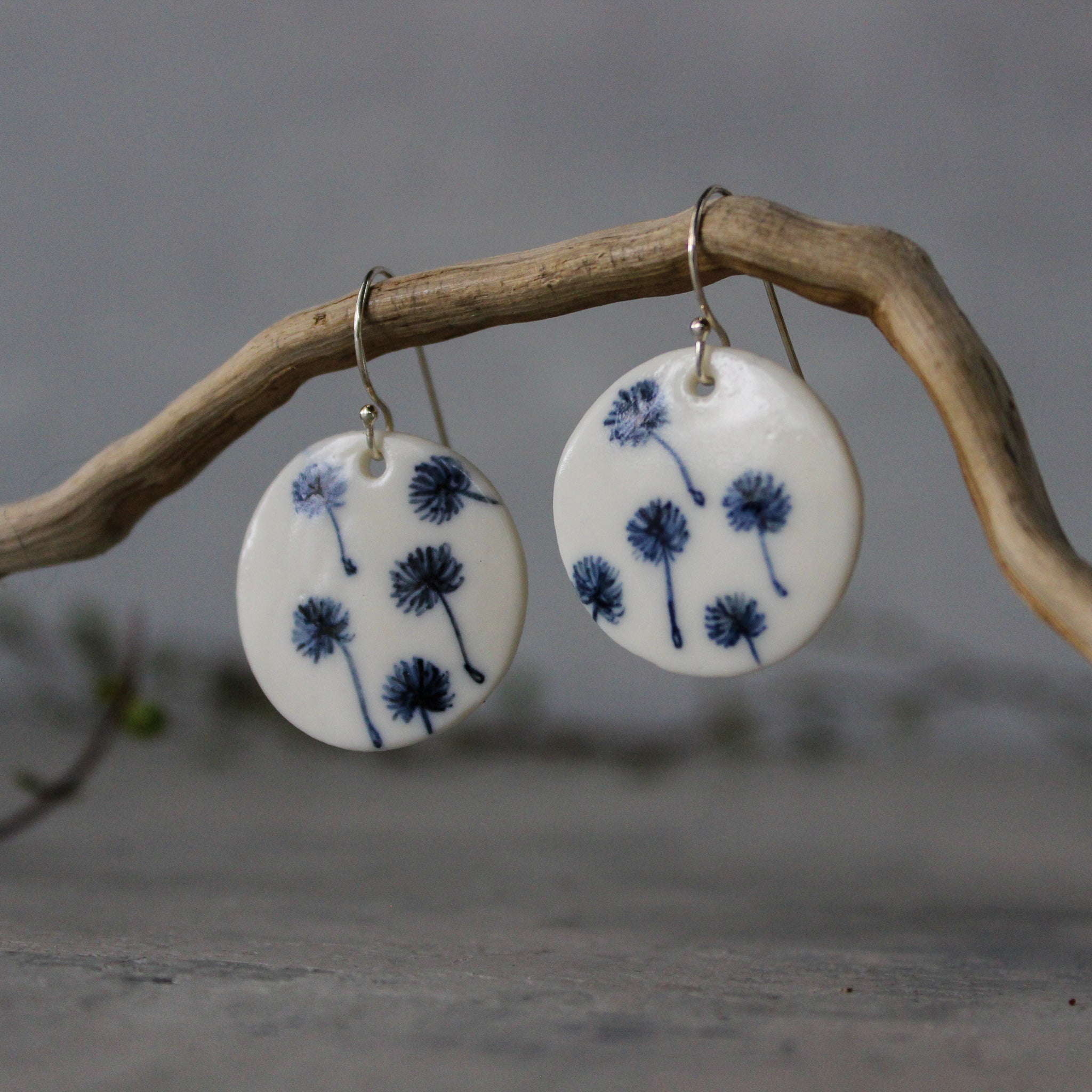 White best sale ceramic earrings