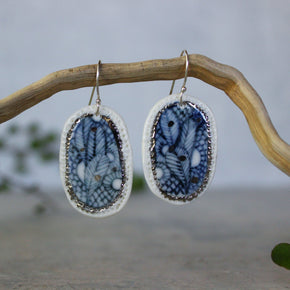 Ceramic Earrings Indigo #2 - Tribe Castlemaine