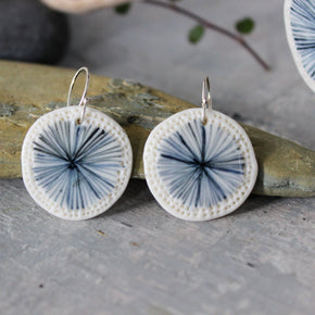 Ceramic Earrings Indigo Star - Tribe Castlemaine