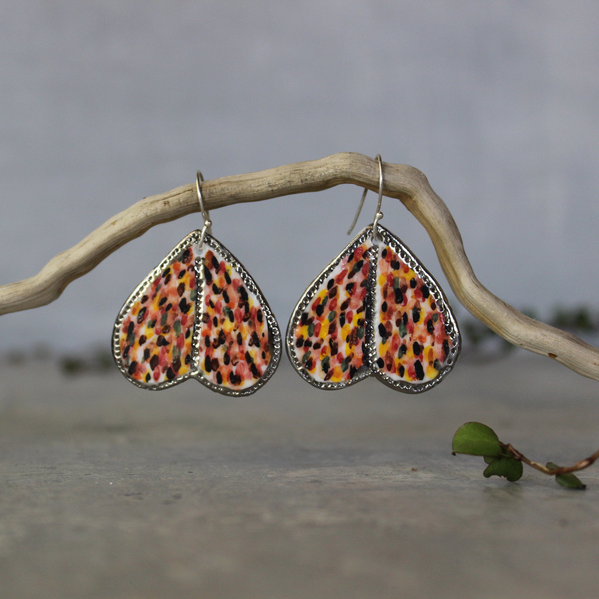 Ceramic Earrings Red Wings #1 - Tribe Castlemaine