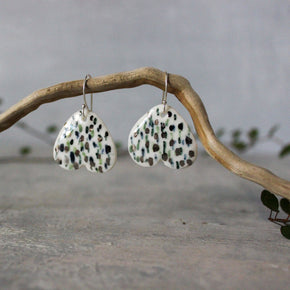 Ceramic Earrings 'Wings' #6 - Tribe Castlemaine