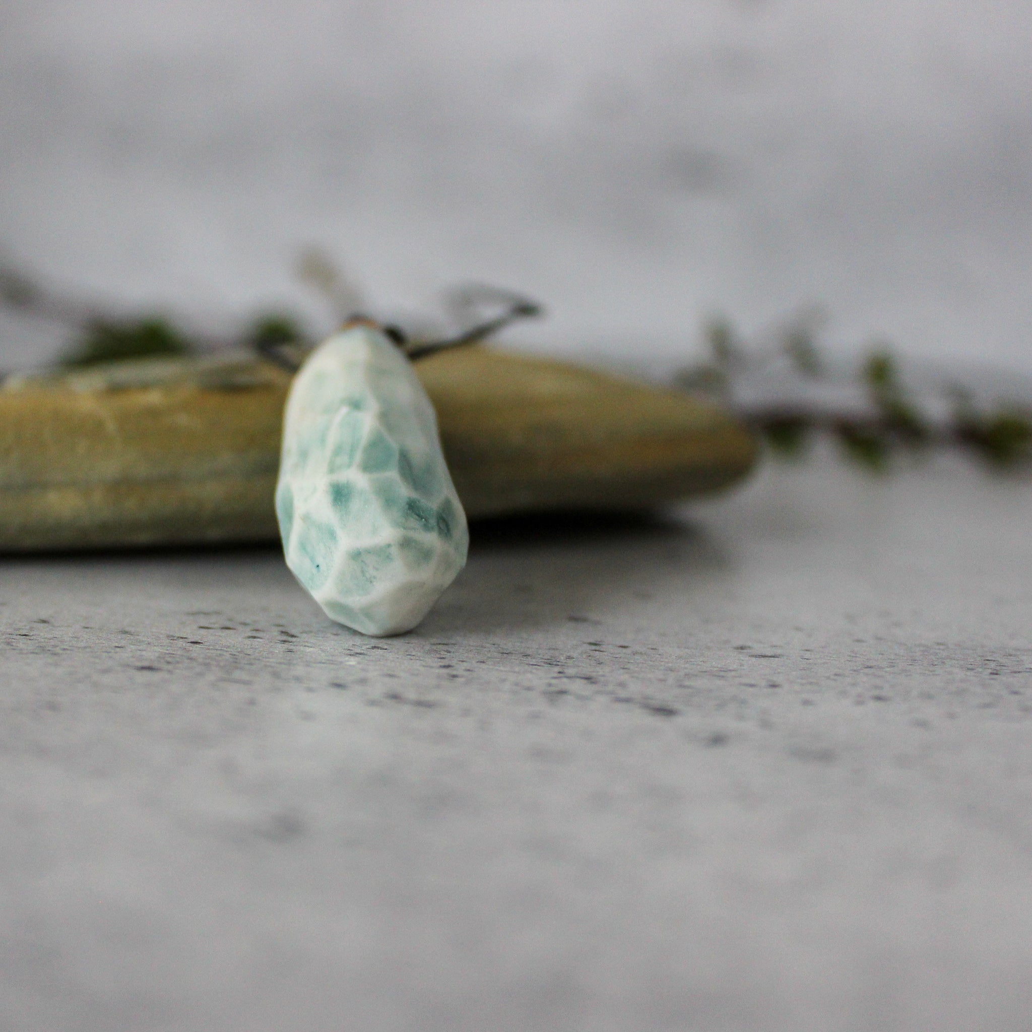 Ceramic Necklace Green Pod - Tribe Castlemaine