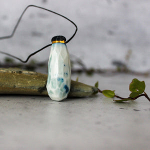 Ceramic Necklace Green Pod - Tribe Castlemaine