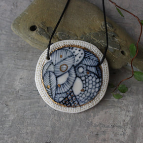 Ceramic Necklace Indigo #1 - Tribe Castlemaine