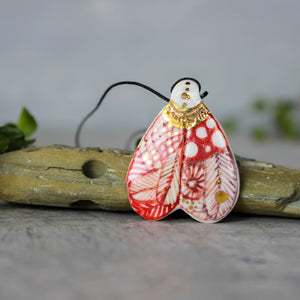Ceramic Necklace Red Wing - Tribe Castlemaine