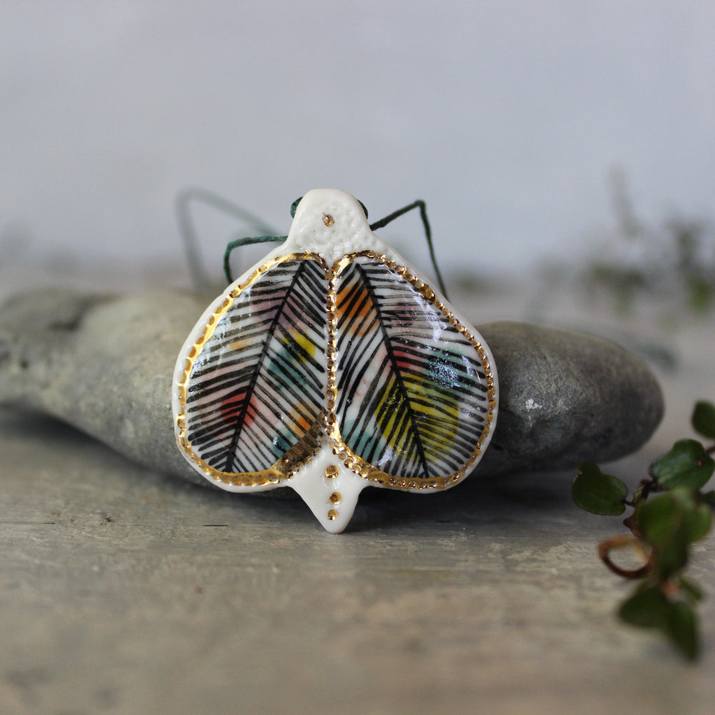 Ceramic Necklace 'Wing' #2 - Tribe Castlemaine