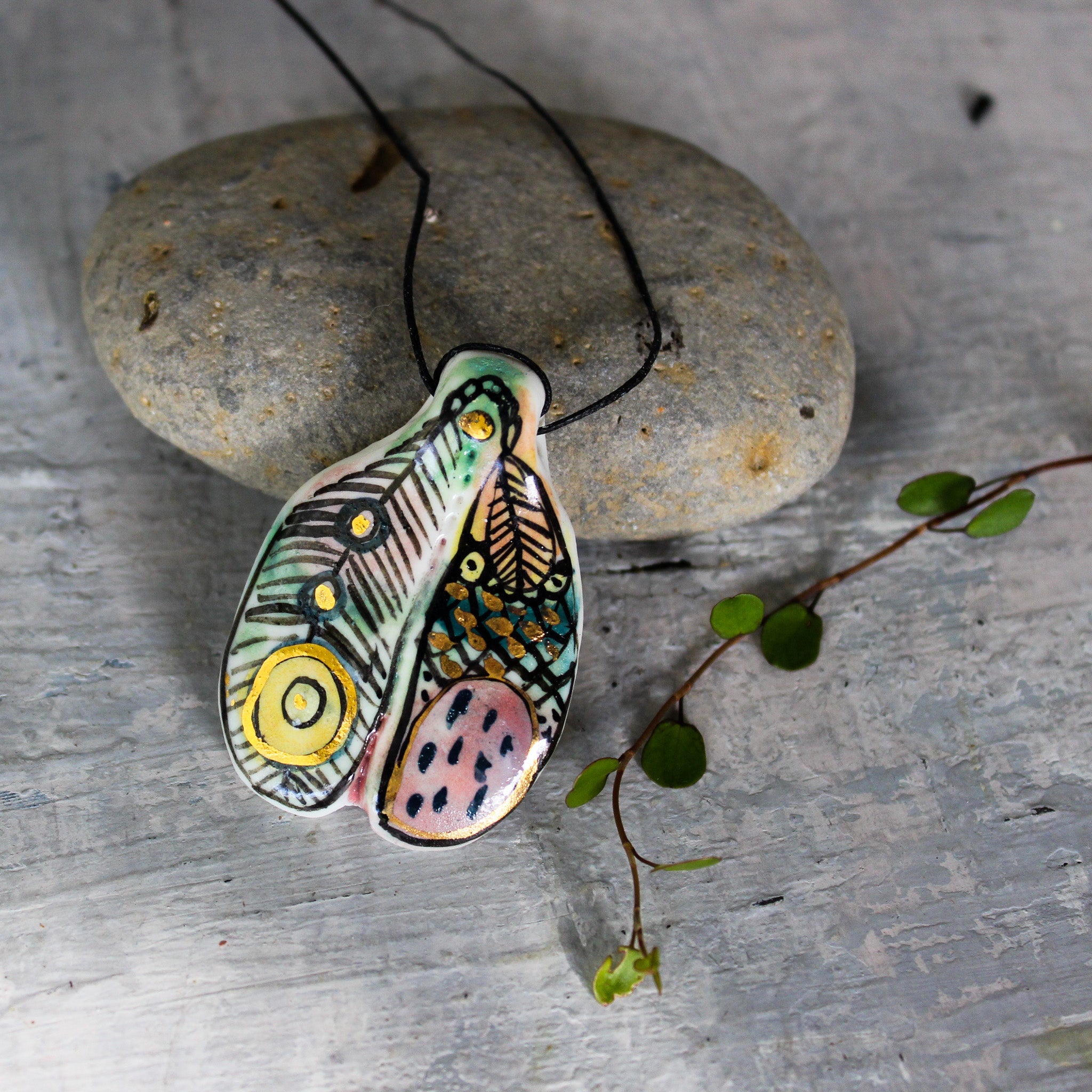 Ceramic Necklace 'Wing' - Tribe Castlemaine