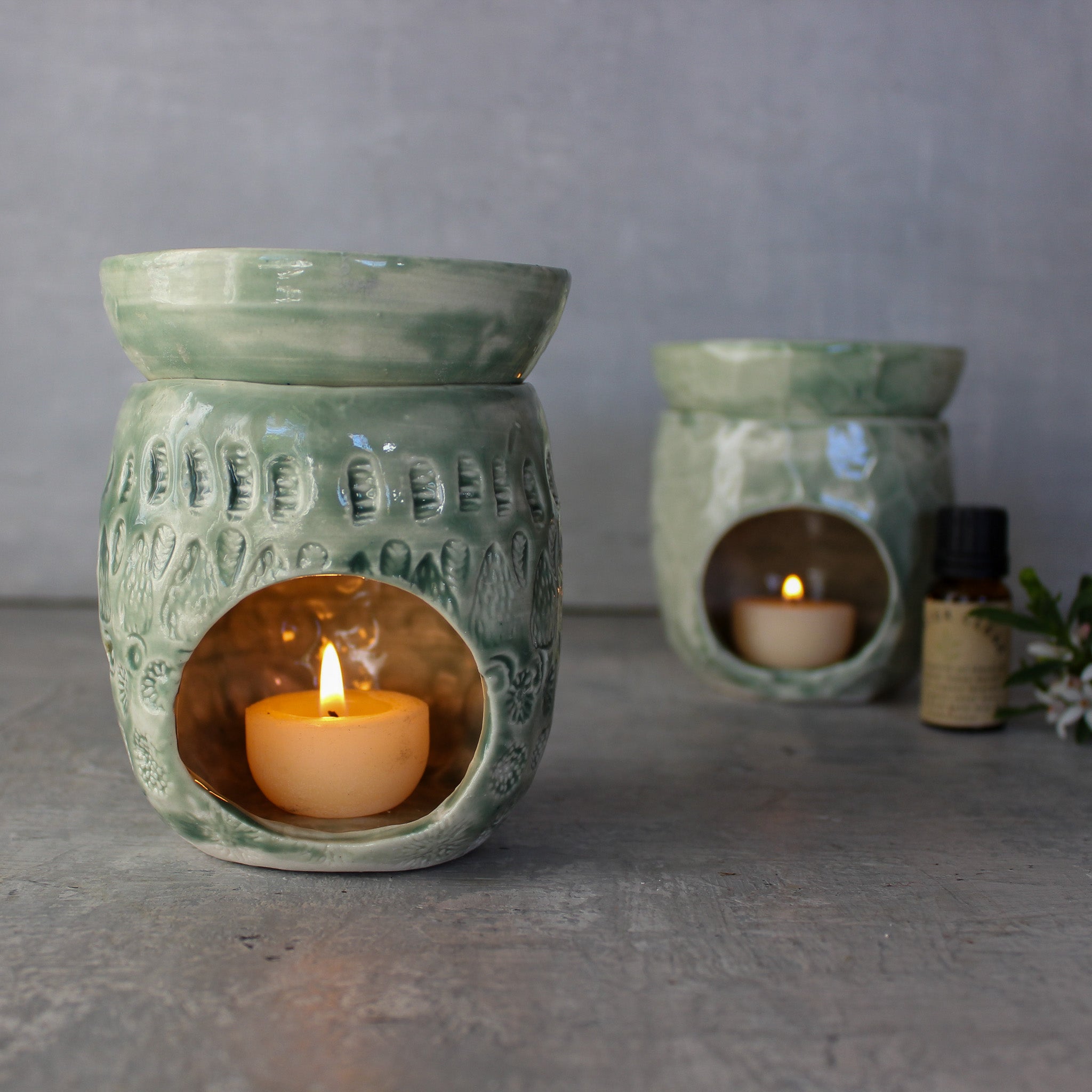 Ceramic Oil Burners Green - Tribe Castlemaine