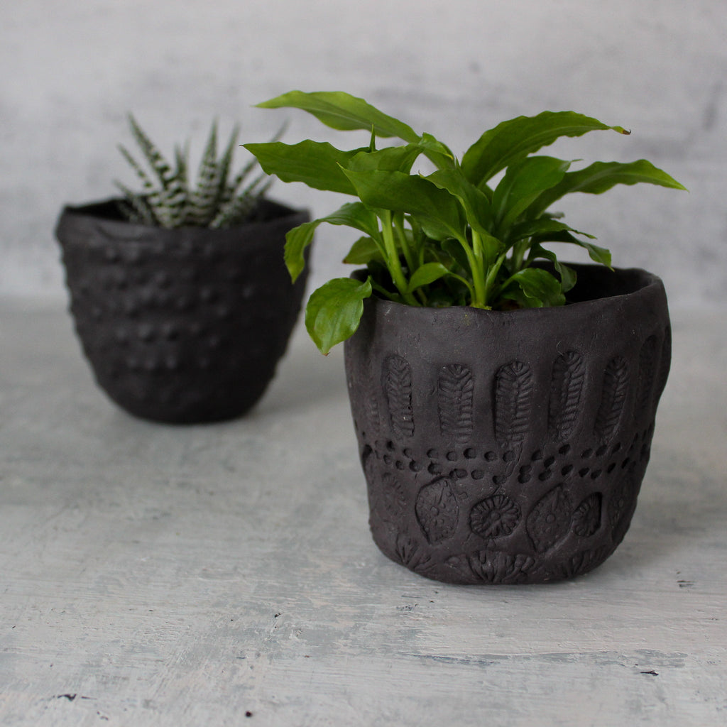 Ceramic Planter Black - Tribe Castlemaine