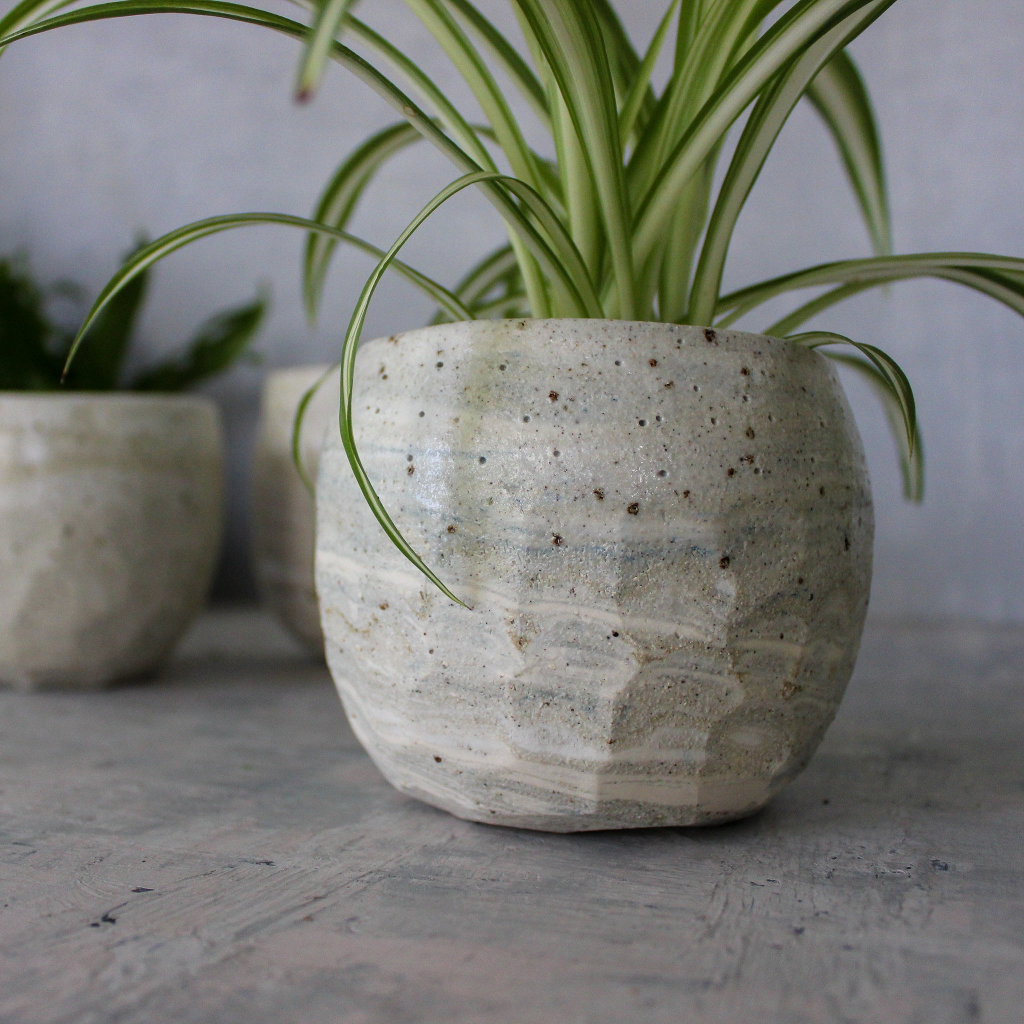 Ceramic Planters Marbled - Tribe Castlemaine