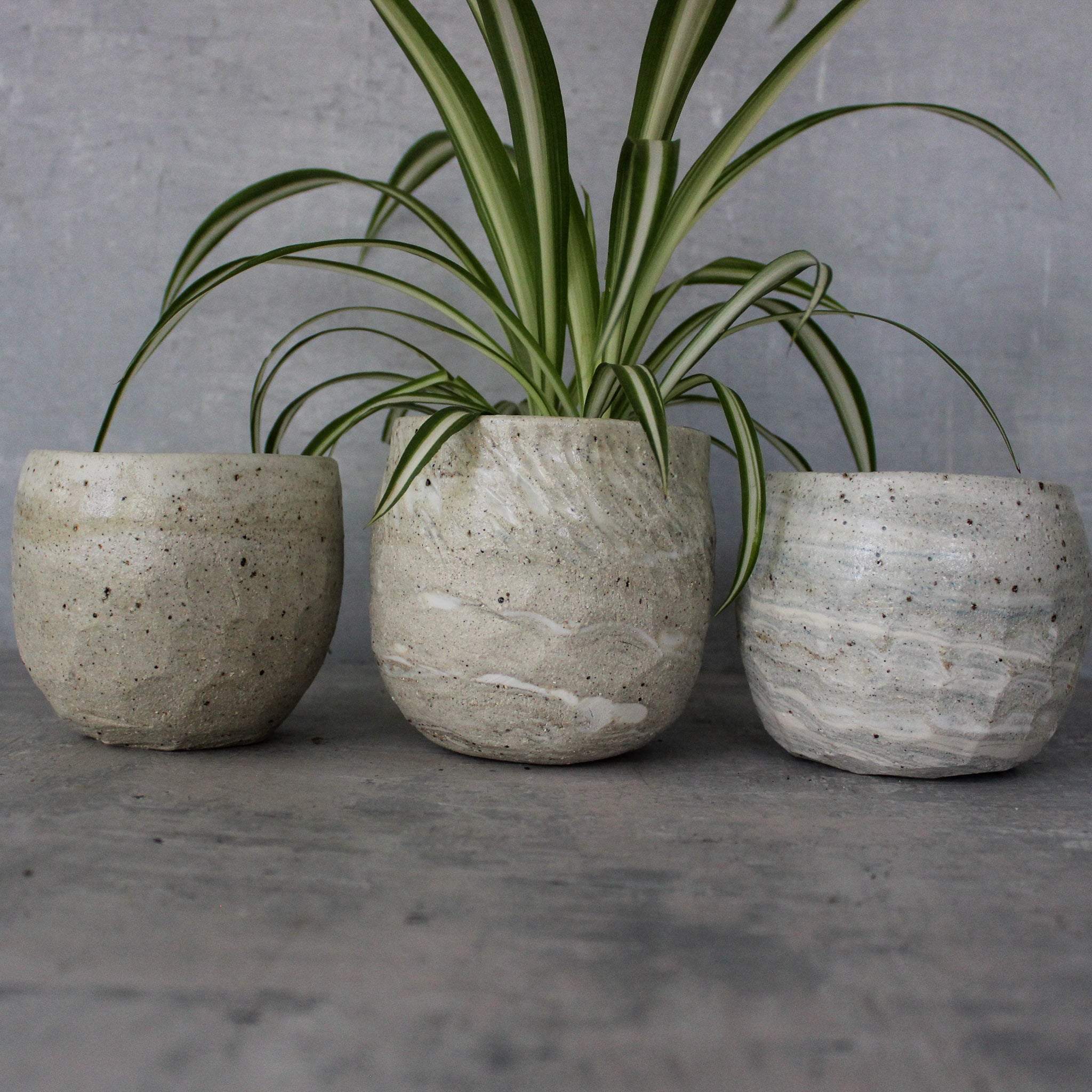 Ceramic Planters Marbled - Tribe Castlemaine