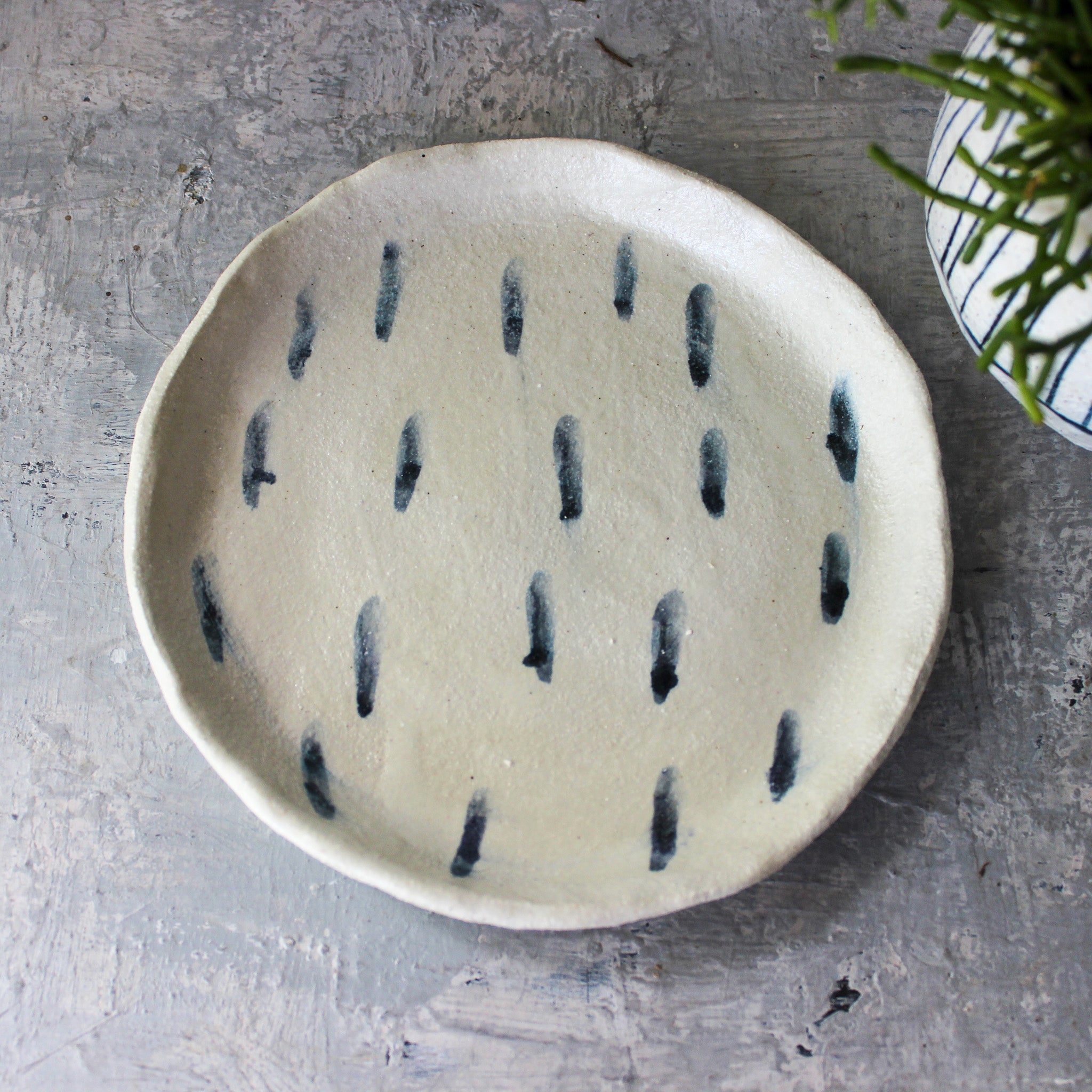 Ceramic Plates Blue Drops - Tribe Castlemaine