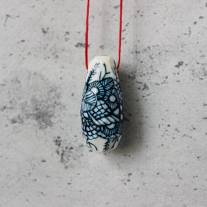 Ceramic Pod Necklaces Indigo - Tribe Castlemaine