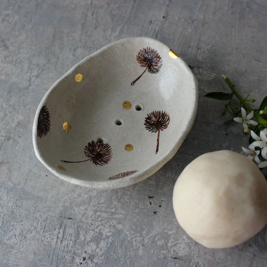 Ceramic Soap Dishes Dandelion - Tribe Castlemaine