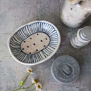 Ceramic Soap Dishes Painted Daisy - Tribe Castlemaine