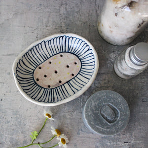 Ceramic Soap Dishes Painted Daisy - Tribe Castlemaine