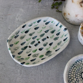 Ceramic Soap Dishes Painted Pattern - Tribe Castlemaine