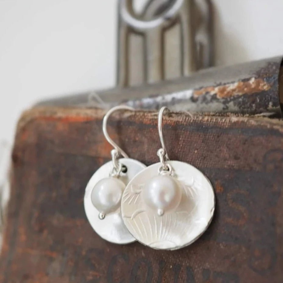 Cherry Blossom Pearl Earrings - Tribe Castlemaine