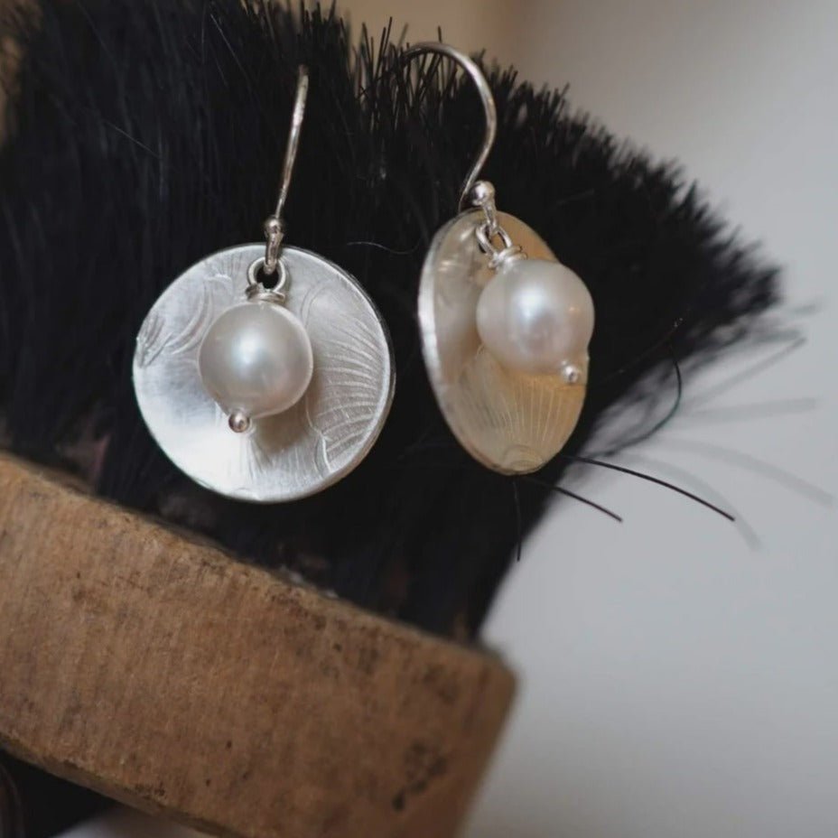 Cherry Blossom Pearl Earrings - Tribe Castlemaine