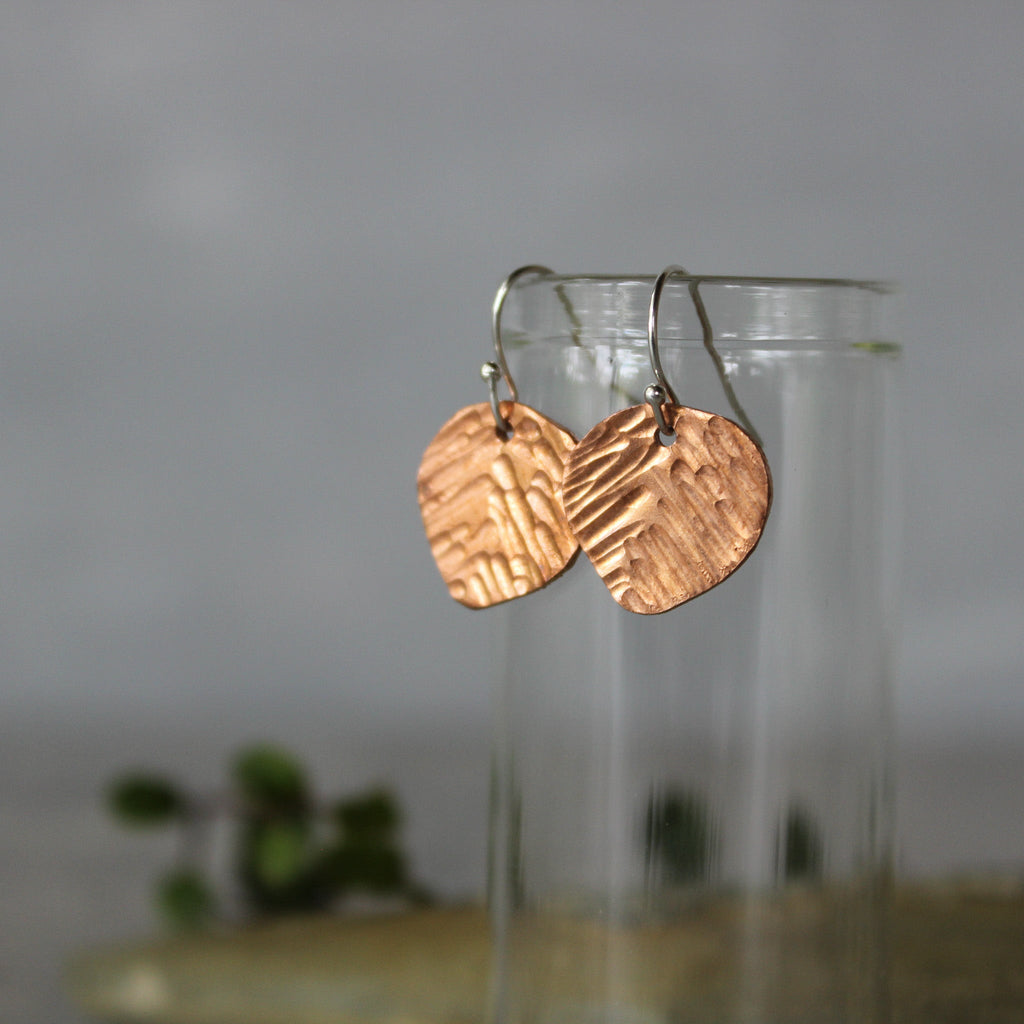 Copper Leaf Earrings - Tribe Castlemaine