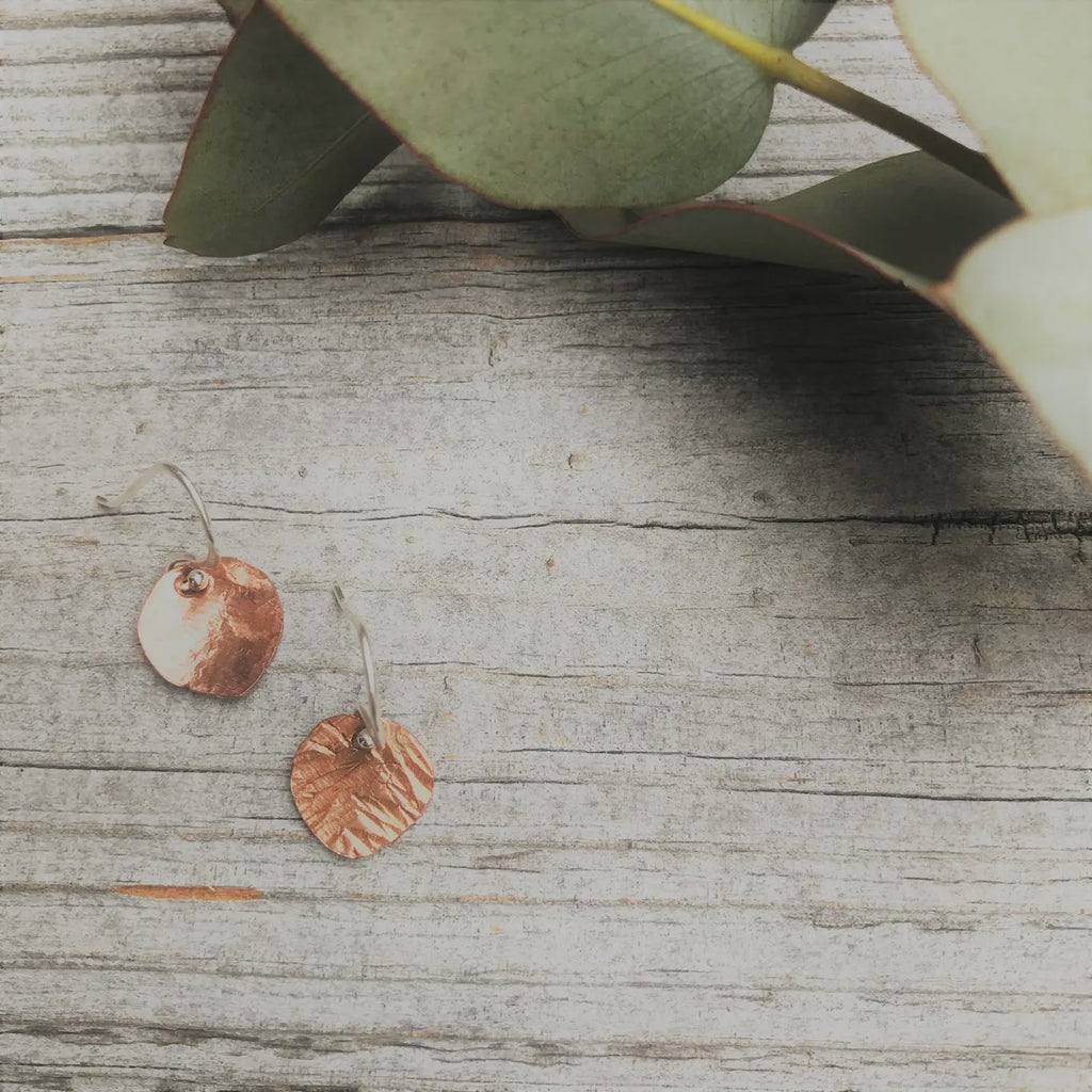 Copper Leaf Earrings - Tribe Castlemaine