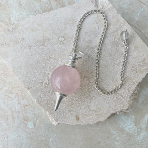 Crystal Pendulum Rose Quartz - Tribe Castlemaine