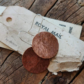 Distressed Copper Earrings - Tribe Castlemaine