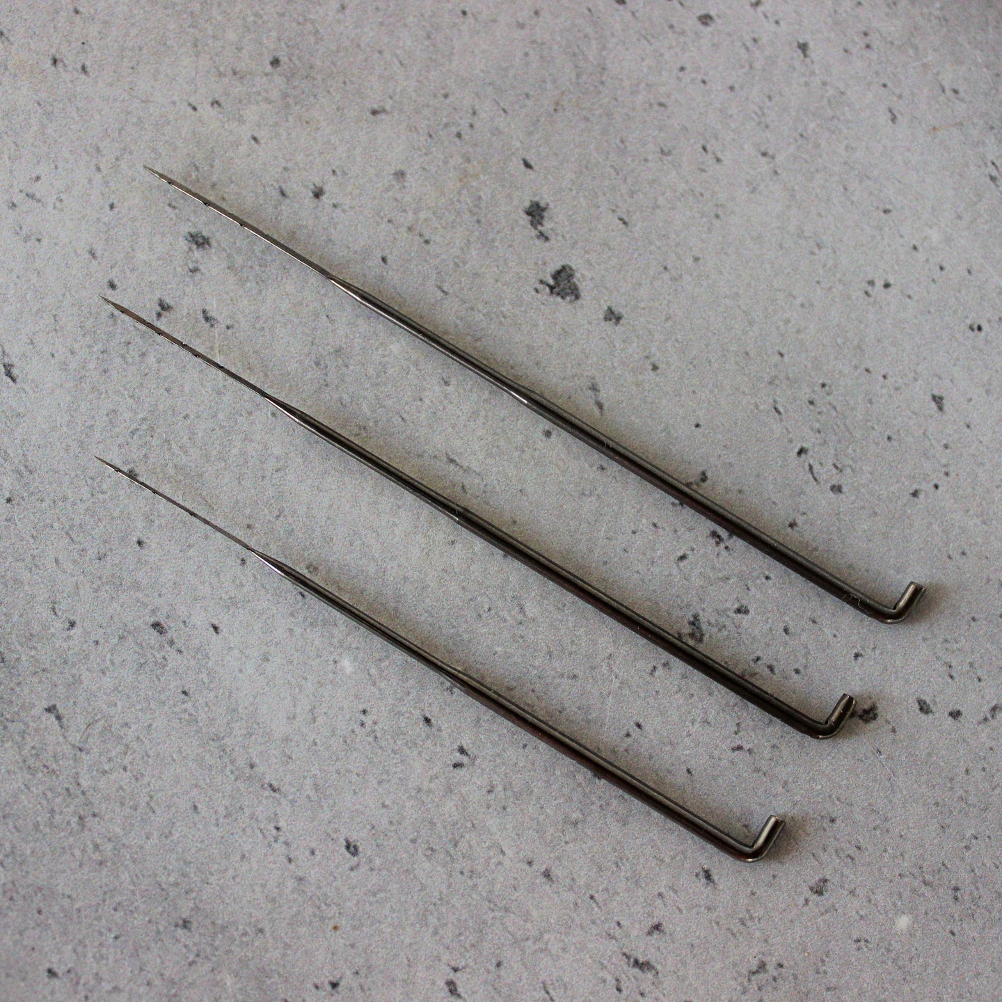 Closeup of felting needles