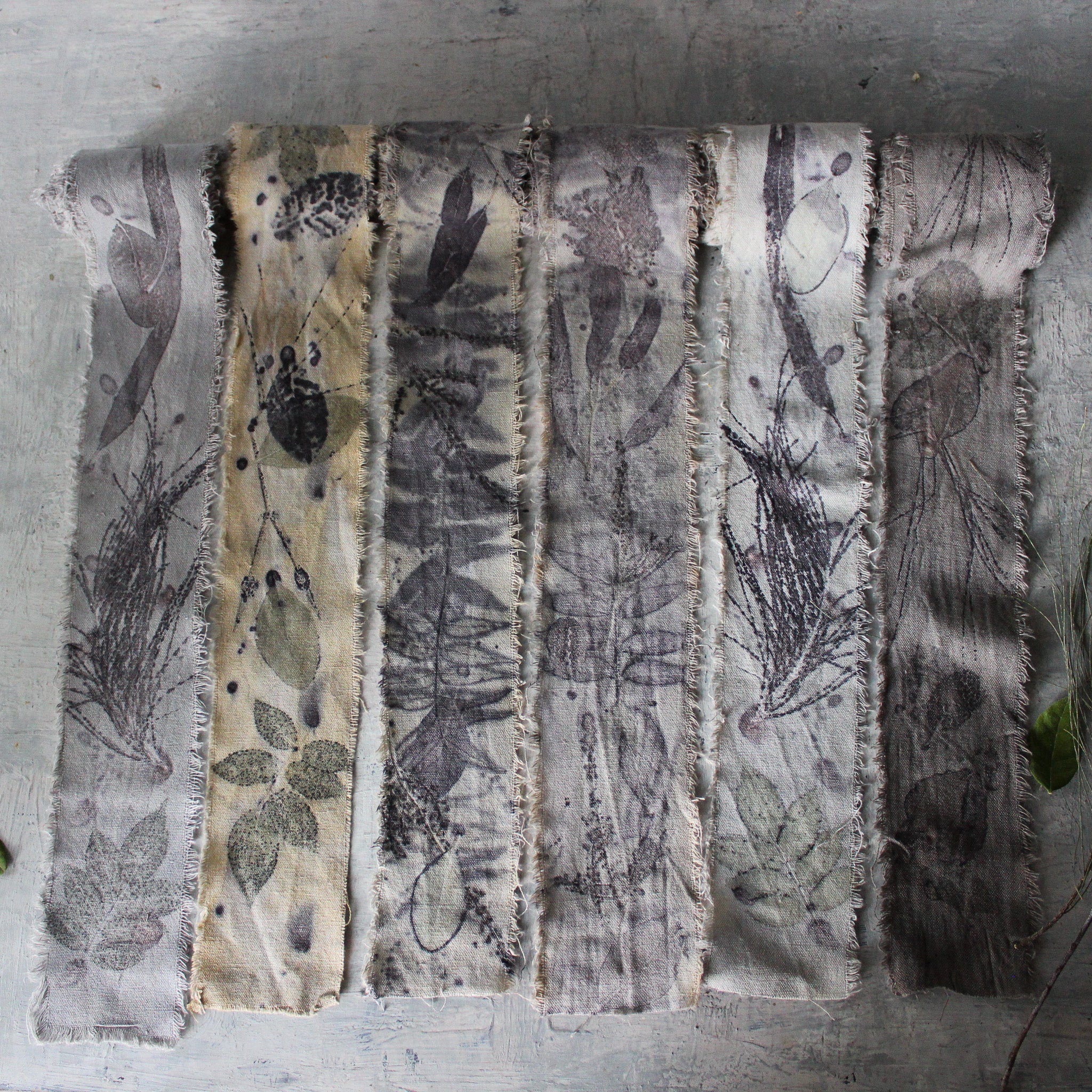 Eco-Print Calico Ribbon - Tribe Castlemaine