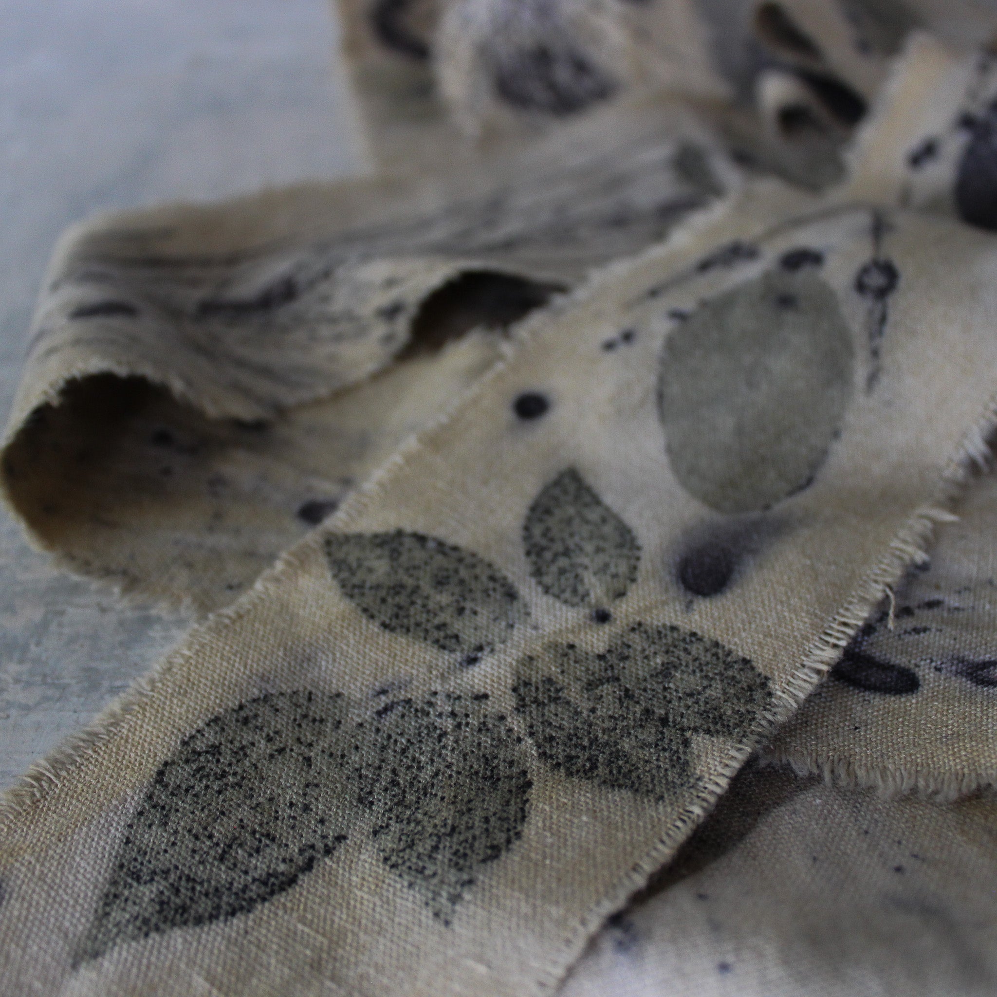 Eco-Print Calico Ribbon - Tribe Castlemaine