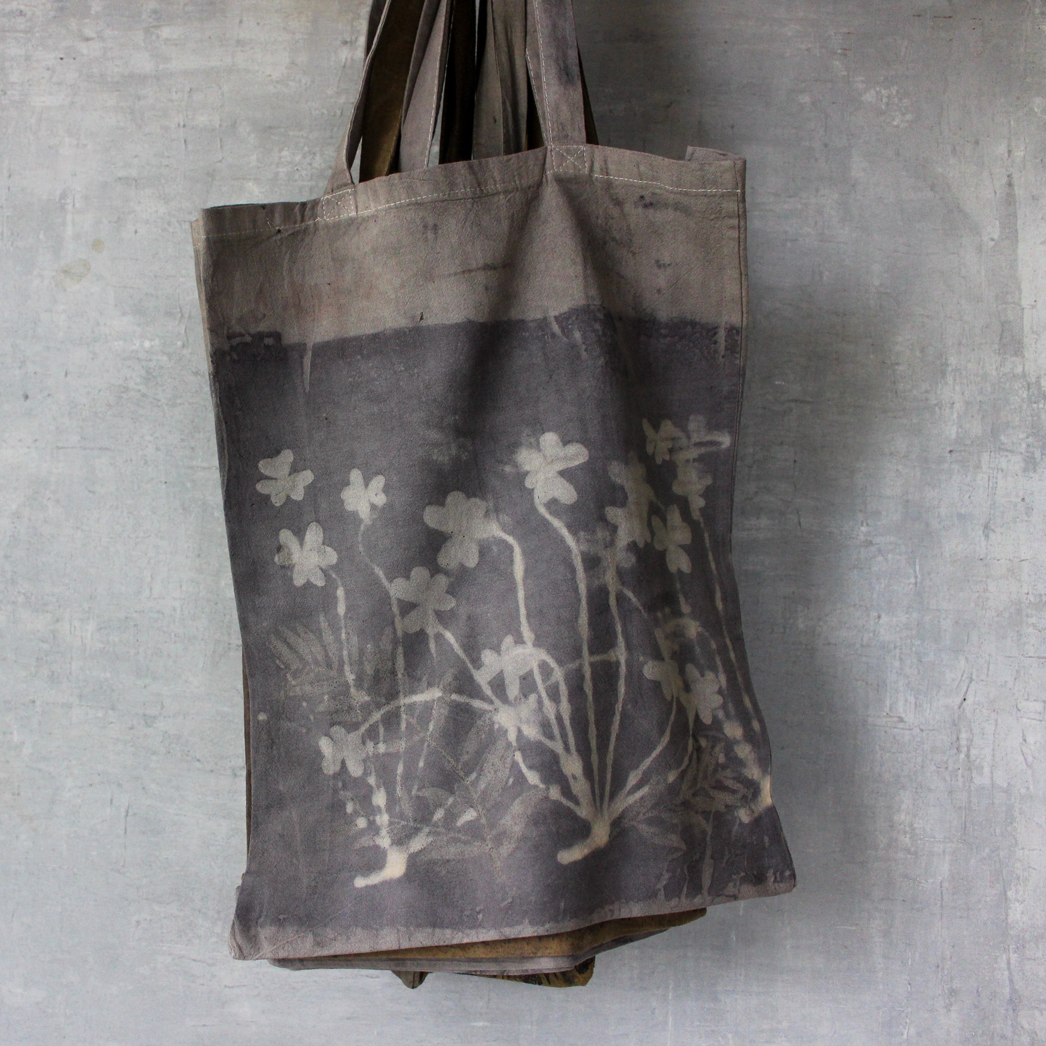 Eco-Print Calico Tote Bags : Wood Sorrel Collection - Tribe Castlemaine