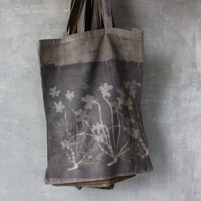 Eco-Print Calico Tote Bags : Wood Sorrel Collection - Tribe Castlemaine