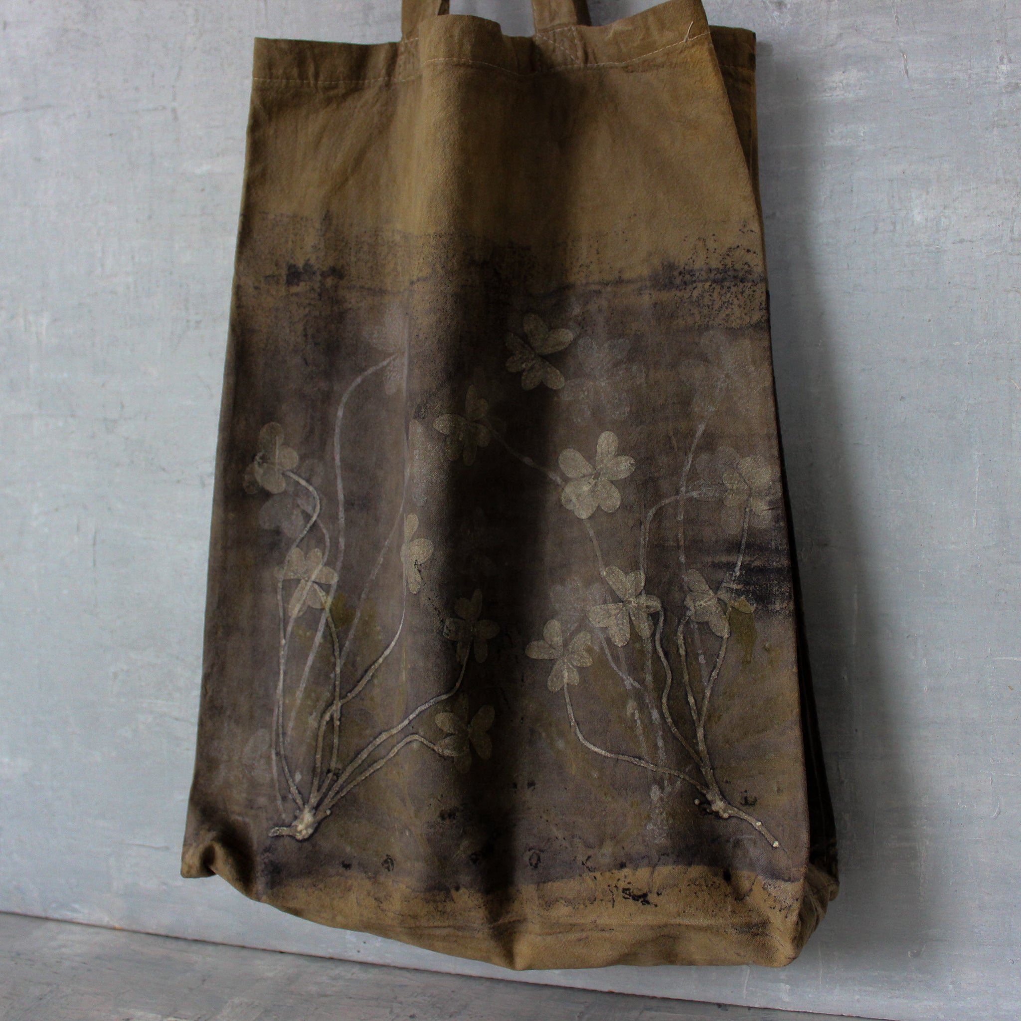 Eco-Print Calico Tote Bags : Wood Sorrel Collection - Tribe Castlemaine