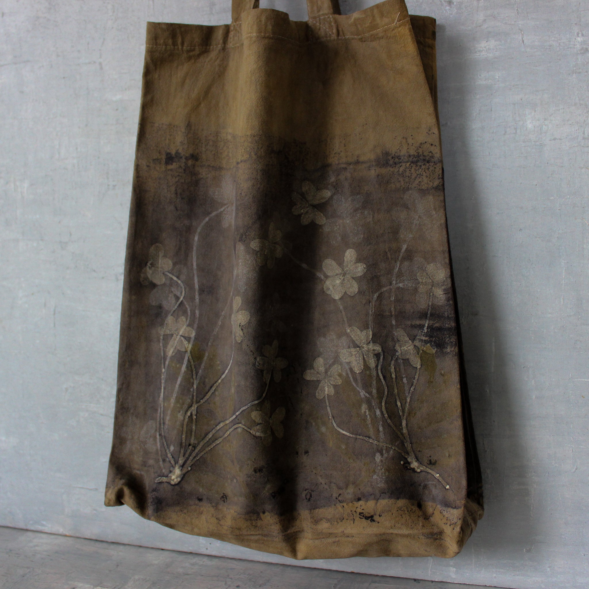 Eco-Print Calico Tote Bags : Wood Sorrel Collection - Tribe Castlemaine