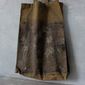 Eco-Print Calico Tote Bags : Wood Sorrel Collection - Tribe Castlemaine