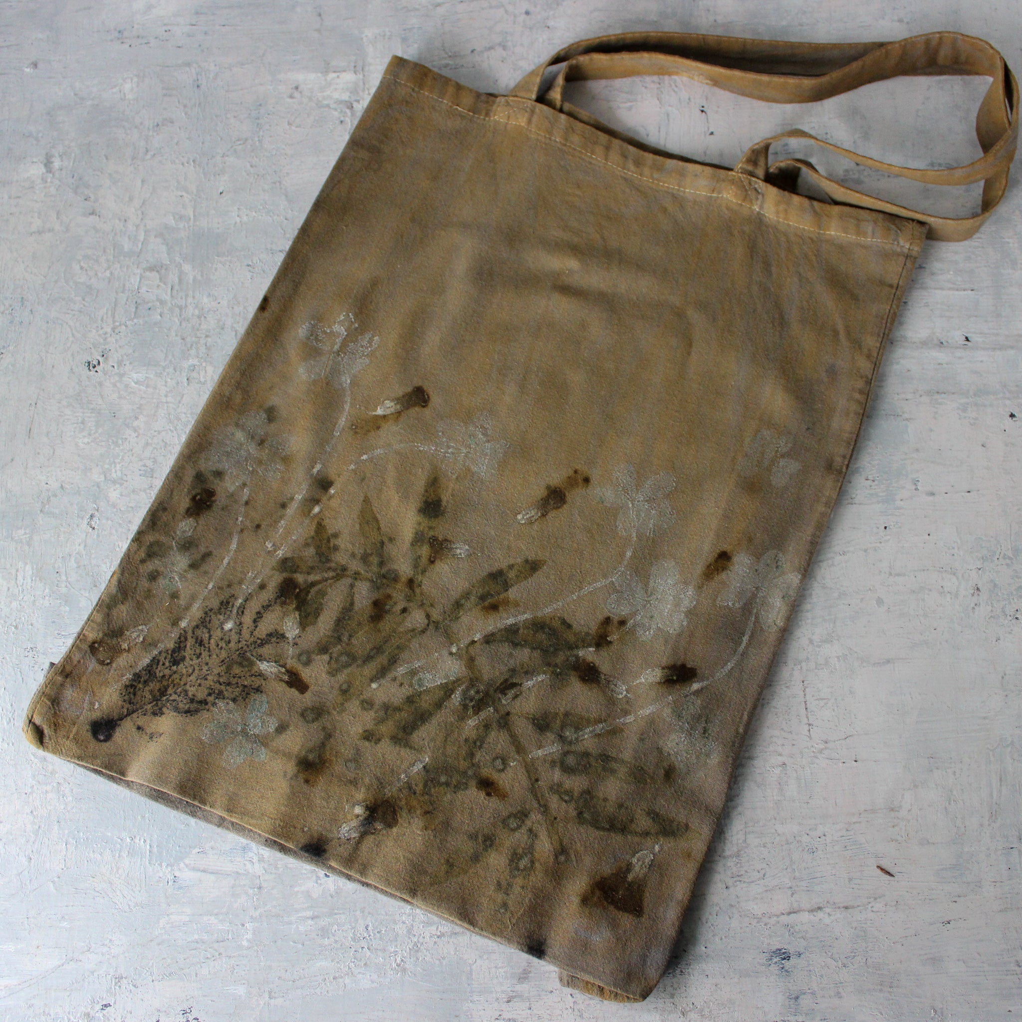 Eco-Print Calico Tote Bags : Wood Sorrel Collection - Tribe Castlemaine